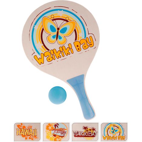 Set di pale e pallone da spiaggia colori assortiti
