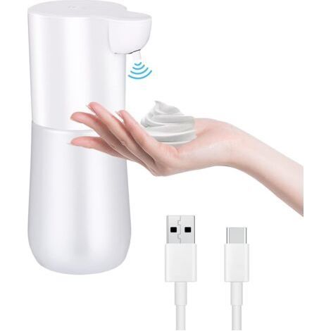 Automatic Soap Dispenser, 600ml Automatic Soap Dispenser with USB Rechargeable, IPX5 Automatic Soap Dispenser Liquid Soap Dispenser for Kitchen and Bathroom (1/5)