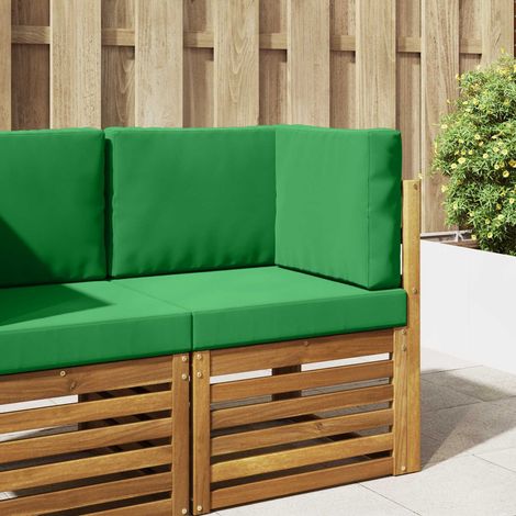 vidaXL Cojín para sofá de exterior Poliéster Verde 60 x 60 cm (1/4)