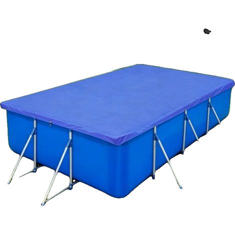 Telo di copertura per piscina, in polietilene, 400x207 cm, 90 g/m², resistente e salvaspazio. (1/5)