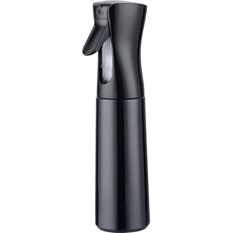 Vaporisateur Cheveux 300ml Noir – Flacon Spray Vide Réutilisable, Brume Ultra Fine et Continue pour Coiffure, Plantes, Nettoyage et Soin du Visage (1/5)
