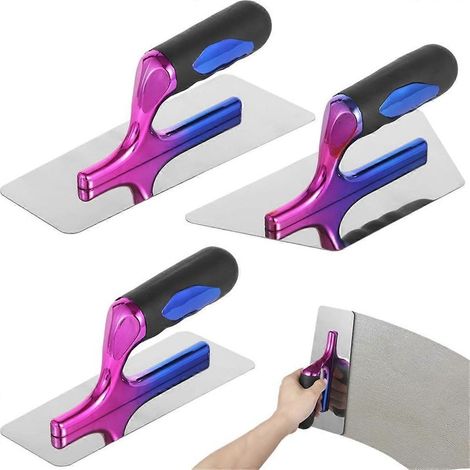 Spatule à plâtre en 3 parties, spatule pour plaques de plâtre, outils pour plâtre vénitien (1/5)