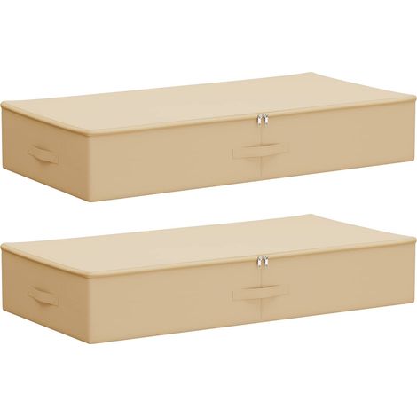 Caja de Almacenamiento 2 pcs Crema 90 x 48 x 15 cm vidaXL