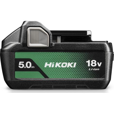 Hikoki – Batterie 5.0 Ah 18V avec indicateur de charge – Électronique intelligente pour protection – Surface caoutchoutée – BSL1850MA