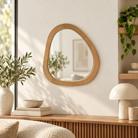 Miroir en bois design organique 43 cm CORTINA (1/3)