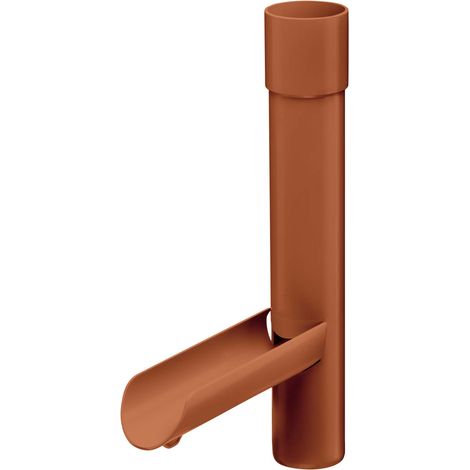 INEFA Regensammler für Fallrohr, PVC Wasserklappe für Regenfallrohr, Dachrinnenzubehör, Made in Germany - DN50 / 50mm Braun