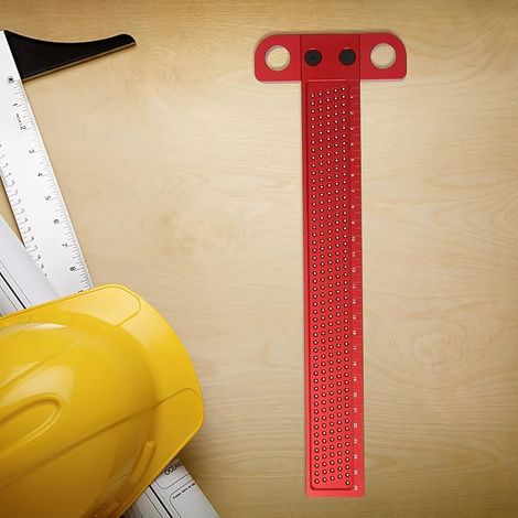 (Size: T-260) Square T-Type Ruler Aluminum Alloy Scriber Woodworking Marking Measuring Tool (1/5)