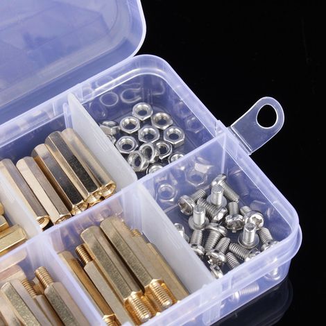 Assortiment de 120 vis et écrous d'entretoise en laiton M3 mâle/femelle pour circuits imprimés (1/5)