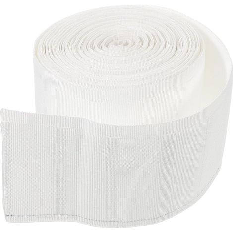 Ruban de Rideau Épais en Coton Blanc pour Tête de Rideau Large Bande Plissée, Accessoire DIY Facile à Installer, pour Rideaux et Portières à Maison (1/5)