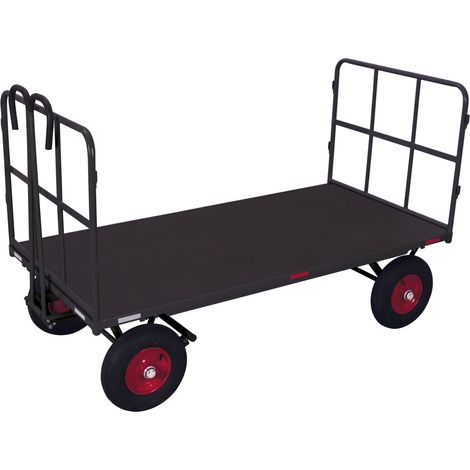 Cordes Handpritschenwagen mit 2 Rohrgitterwänden RAL 7016 (1/3)