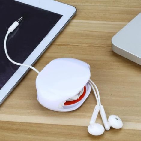 Organisateur du rétractrice de câble - Enrouleur de fil de données portable, stockage du cordon USB  Porte-câble de chargeur automatique pour bureau, gardien de câble de souris, boîte d'organisateurs (1/5)