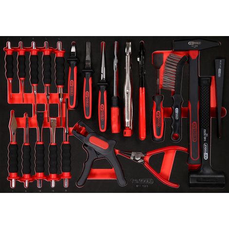 KS Tools Zangen- / Hammer- / und Meißel-Satz, 23-tlg. (1/3)