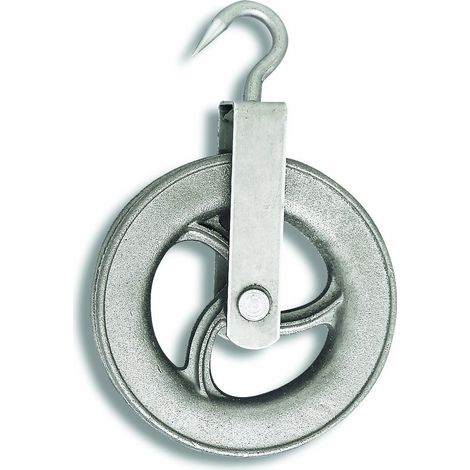 Chapuis 425/160 Puleggia a gancio per pozzo - Fusione - Rotella diametro 160 mm - Per corda di diametro 25 mm