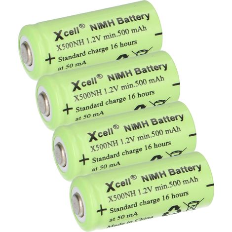 4x Akku Lady N X500NH ersetzt LR1, LR01, 4901, 4001, MX9100, 910A, E90 1,2V NI-MH 500mAh (1/5)