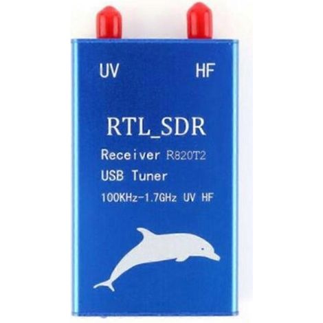 Récepteur SDR RTL2832U+R820T2, tuner USB 100KHz-1,7GHz, couverture HF VHF UHF, radio logicielle définie par logiciel, pour écoute et analyse de signaux. (1/5)