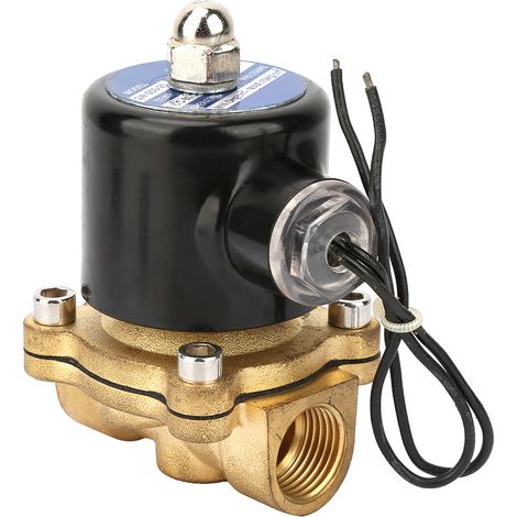 Electrovanne À Courant Continu 24 V - Raccord En Laiton DN25 - Normalement Fermée - Pour Eau Huile Et Gaz - 1 Pièce (1/5)