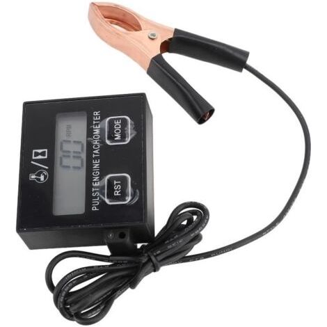 Tachymètre pour moteur à impulsions Tachymètre à moteur à impulsions, petit écran numérique LCD, compteur de moto testeur (1/4)