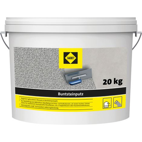 Sakret Buntsteinputz schwarz-weiß 20 kg Putze