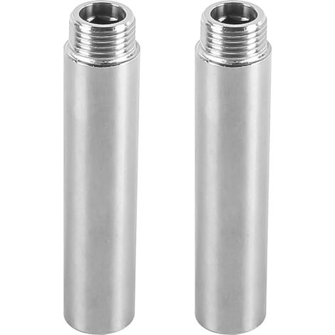 Lot de 2 Rallonge Robinet 100mm G1/2, Extension Douche Acier Inoxydable, Raccord Tuyauterie Salle De Bain (1/5)