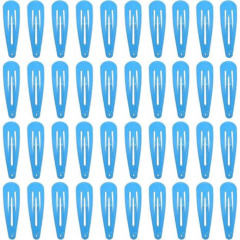 40 Pinces Cheveux Bleues Boucle Mtallique De 5 Cm Pour Accessoires De Cheveux Pour Enfants Et Filles (1/5)