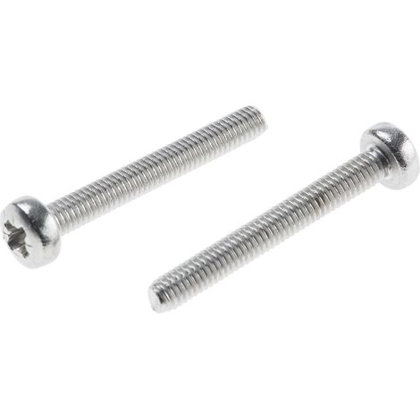 Vis à métaux RS PRO M2.5 à tête Cylindrique Pozidriv en Acier Inoxydable, 20mm ( Prix pour Sachet de 100 )