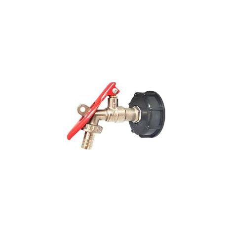 Adaptateur de réservoir IBC, adaptateur de vidange verrouillable pour réservoir IBC S60X6 vers robine avec tuyau de 1,27 cm (1/5)