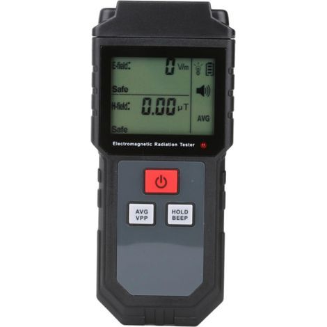 Détecteur de rayonnement électromagnétique EMF sans batterie moniteur portable compteur mesure détecteur de rayonnement détecteur de rayonnement équipement de radioprotection ABS noir (1/5)