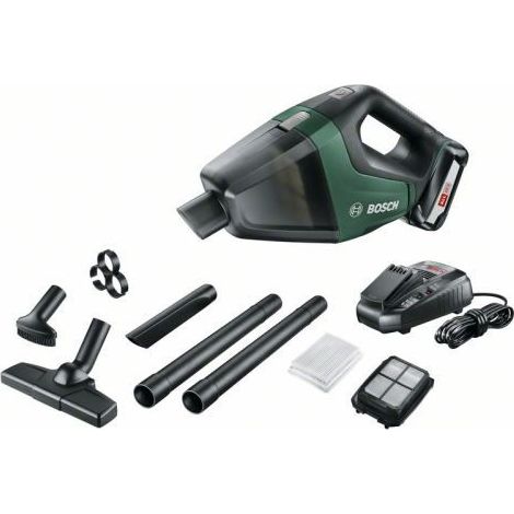 Bosch – Aspirateur à main sans fil 18V – Autonomie 20 min – Débit 2 m3/min – Puissance d’aspiration 9 kPa – Capacité 0,5 L