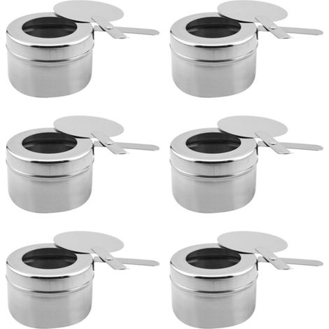Soporte para combustible para olla caliente, soporte para combustible de acero inoxidable, soporte para calentar ollas de conserva con tapa. (1/4)