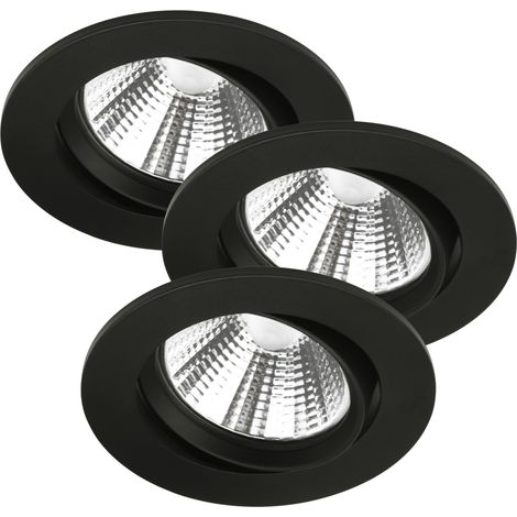 Spot encastré FREMONT 3-Kit Métal Noir, H.6.8 - IP23 2700K- LED Module /Nordlux Intérieur (1/2)