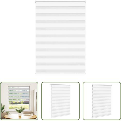 Fensterrollo - Doppelrollo Weiß 105x100 cm Stoffbreite 100,9 cm Polyester (1/5)