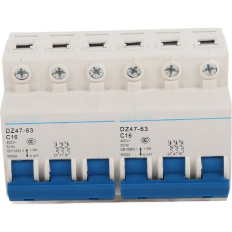 Disjoncteur double, rail de guidage DIN, micro-verrouillage, inverseur manuel 3P+3P 6000 A, 400 V CA (1/5)