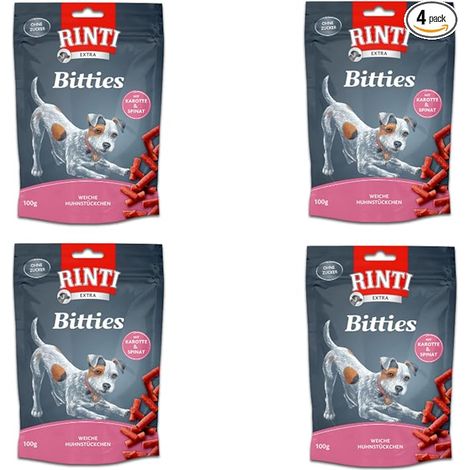 Friandises pour chien au poulet, carotte et épinards – Lot de 4 x 100 g (1/2)