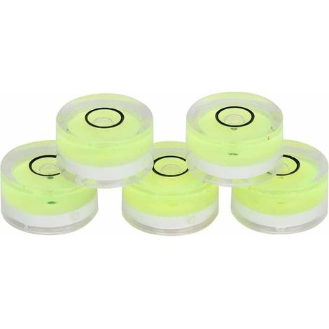 5 niveles de burbuja redondos, mini niveles de burbuja circulares con inclinómetros, nivel de burbuja circular para trípode, fonógrafo, tocadiscos, 15x8 mm