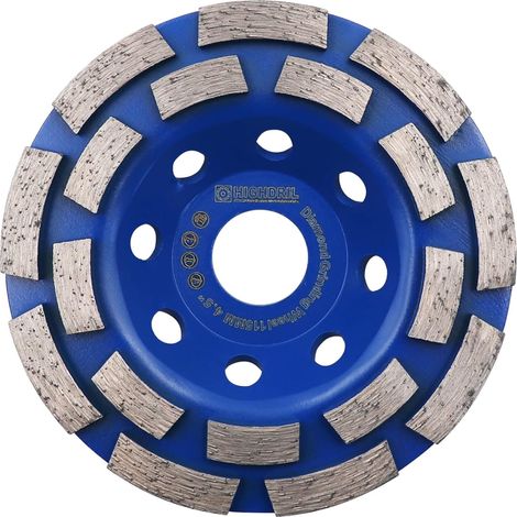 Meule diamantée pour béton - double rangée - 115 mm x 22,23 mm Pour meuleuse d'angle - Meule diamantée pour pierre, béton, colle à carreaux, granit, maçonnerie (1/5)