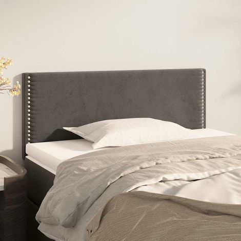 vidaXL Tête de lit Gris foncé 90x5x78/88 cm Velours (1/5)
