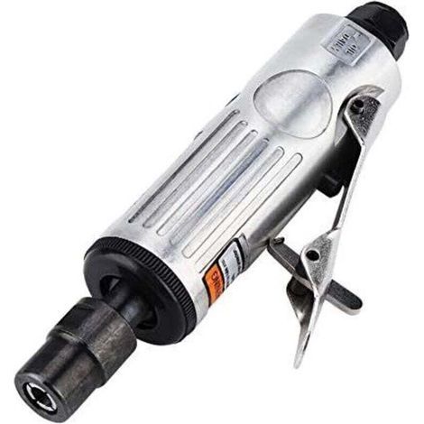 Meuleuse pneumatique 1/4" et 1/8", kit de gravure et polissage rotatif avec 16 accessoires, vitesse 25 000 tr/min (1/4)