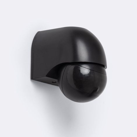 Sensore di Movimento PIR Crepuscolare 180º Smart da Parete per Esterni IP44 Nero (1/4)