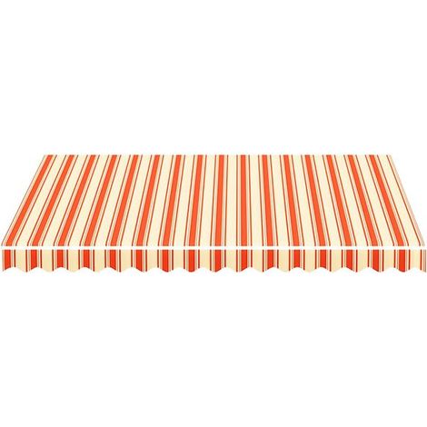 Auvent jaune et orange 300 x 250 cm en polyester – Protection solaire pour jardin, terrasse et extérieur, durable (1/5)
