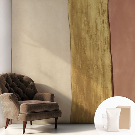 Papier peint décoratif avec colle pour salon, chambre à coucher et bureau – Design moderne et facile à poser Bandes ondulées 250x250 cm (1/5)