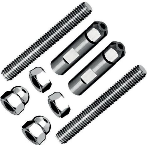 Kit de pose pour poteaux rond acier - pour câble Ø 6 mm - inox 316 - traversant - droit - DESIGN PRODUCTION (1/3)