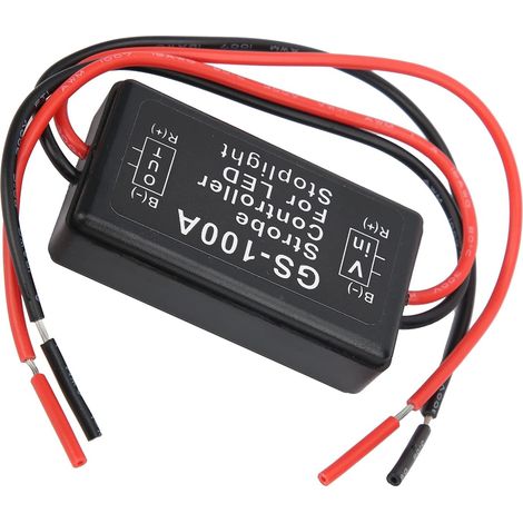 Contrôleur Stroboscopique Feux de Freinage Module de Contrôle de Flash LED en Plastique 100A 12-24VDC (1/5)