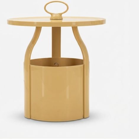 Mesa auxiliar revistero de polipropileno para salón Iris - Beige (1/5)