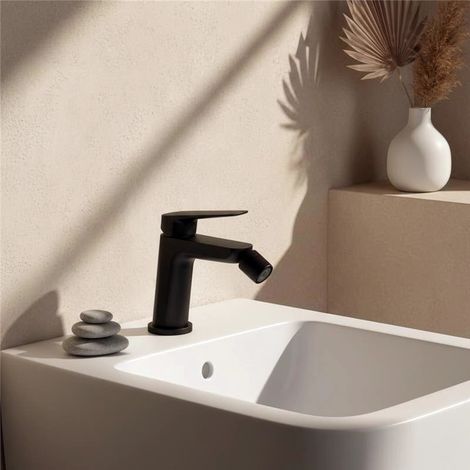 Exagonshop Miscelatore bidet Totem in ottone nero opaco