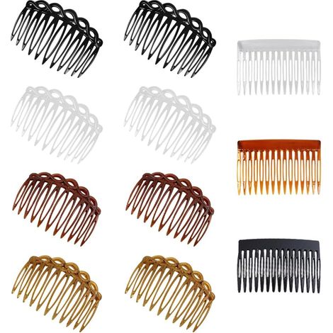 11 Pieces French Side Combs, Side Clips, Plastic Twisted Hair Comb Accessories, Hair Styling Accessories Suitable for Women's Hairstyles (1/5)