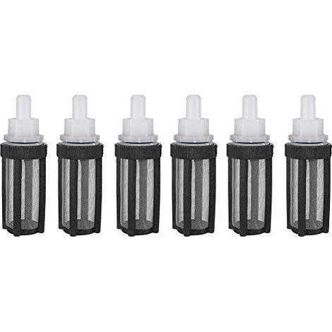 Lot de 6 micro filtres pour pompe à eau - Cadre d'irrigation - 8 mm - En acier inoxydable - Accessoires pour tuyau d'arrosage (1/5)