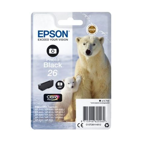 Epson Polar bear C13T26314022 cartucho de tinta 1 pieza(s) Original Foto negro (1/5)