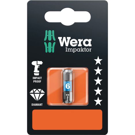 Wera 840/1 IMP DC SB Impaktor Bits, 6 x 25 mm 05073906001 (1/5)