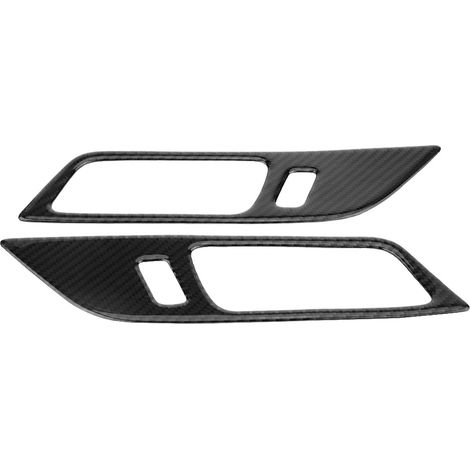 Lot de 2 coquilles de poignée de porte intérieure en fibre de carbone pour Ford Mustang 2015-2017 (1/5)