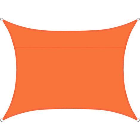Voile d\\'ombrage rectangulaire imperméable, 98% UV imperméable, extérieur cour patio jardin parking(Couleur orange,2X1.8M) (1/2)